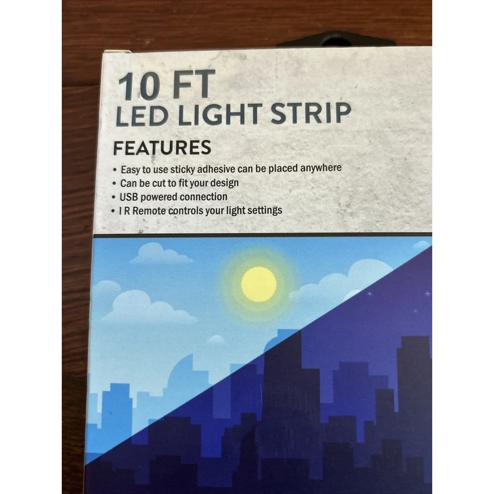 Vivitar 10Ft Gaming Led Light Strip USB Powered Connection IR Remote Control